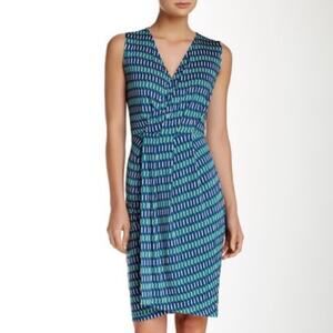 Leota faux wrap sleeveless dress